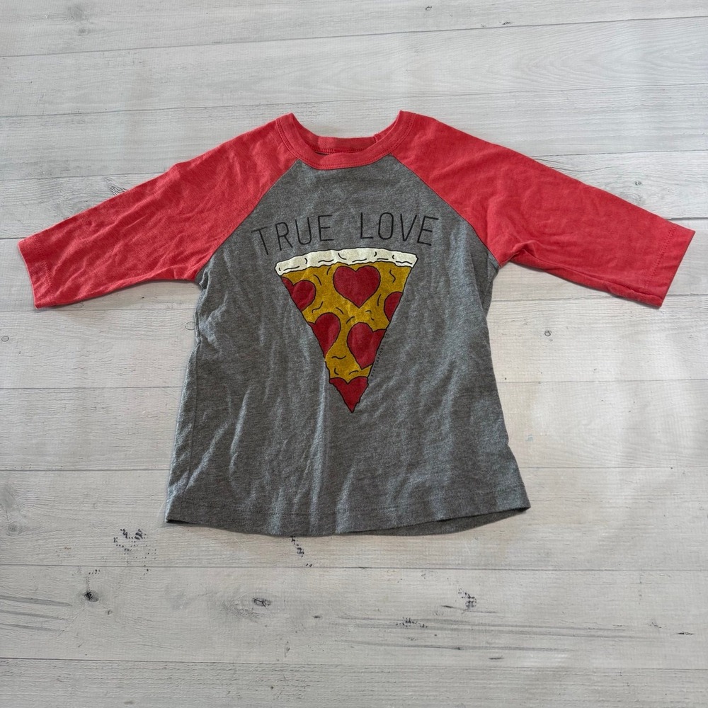 Rivet Apparel kids true‎ love pepperoni pizza shirt 4T
